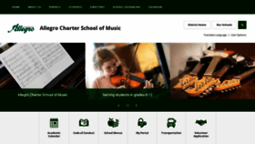 What Allegrocharterschool.org website looked like in 2019 (5 years ago)
