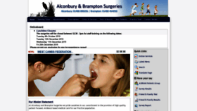 What Alconburybramptonsurgery.co.uk website looked like in 2019 (4 years ago)