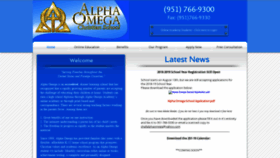 What Alphaomegaschool.com website looked like in 2019 (4 years ago)