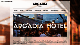 What Arcadiahotel.com.au website looked like in 2019 (4 years ago)