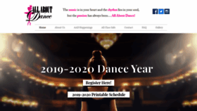 What Allaboutdance1.com website looked like in 2019 (4 years ago)