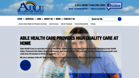 What Ablehealthcare.com website looked like in 2019 (4 years ago)
