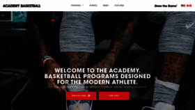 What Academybasketball.com website looked like in 2019 (4 years ago)
