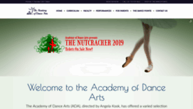 What Academyofdancearts.com website looked like in 2019 (4 years ago)