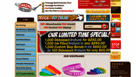 What Amazingwristbands.com website looked like in 2019 (4 years ago)
