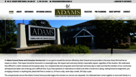 What Adamsfuneralhome.ca website looked like in 2019 (4 years ago)