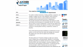 What Archersolutions.com website looked like in 2019 (4 years ago)