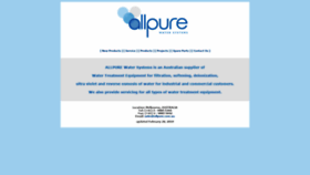 What Allpure.com.au website looked like in 2019 (4 years ago)