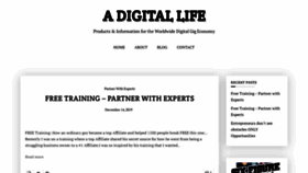 What A-digitallife.com website looked like in 2019 (4 years ago)