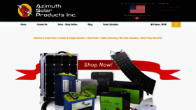 What Azimuthsolarproducts.com website looked like in 2019 (4 years ago)