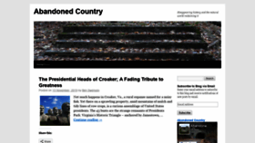 What Abandonedcountry.com website looked like in 2019 (4 years ago)