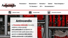 What Antincendio.it website looked like in 2019 (4 years ago)