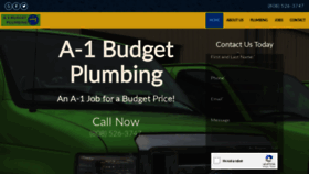 What A1budgetplumbing.com website looked like in 2019 (4 years ago)