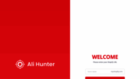What Alihunter.io website looked like in 2019 (4 years ago)