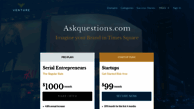 What Askquestions.com website looked like in 2019 (4 years ago)