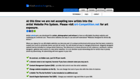 What Artistwebsitepro.com website looked like in 2019 (4 years ago)