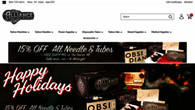 What Alliancetattoosupply.com website looked like in 2019 (4 years ago)
