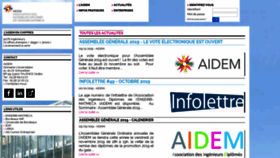 What Aidem-asso.fr website looked like in 2019 (4 years ago)