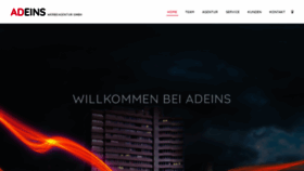 What Adeins.at website looked like in 2019 (4 years ago)