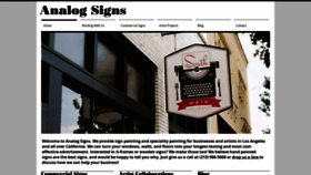 What Analogsigns.com website looked like in 2019 (4 years ago)
