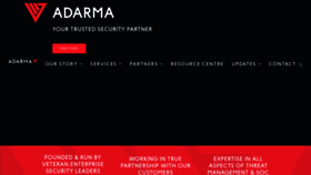 What Adarma.com website looked like in 2019 (4 years ago)