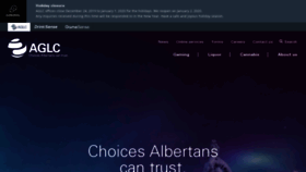 What Aglc.ca website looked like in 2019 (4 years ago)