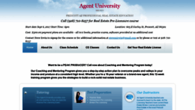 What Agentuniversity.com website looked like in 2019 (4 years ago)