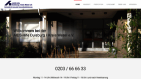 What Aidshilfe-duisburg-kreis-wesel.de website looked like in 2020 (4 years ago)