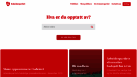 What Arbeiderpartiet.no website looked like in 2020 (4 years ago)