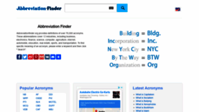 What Abbreviationfinder.org website looked like in 2020 (4 years ago)