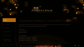 What Aw-pyrotechnik.de website looked like in 2020 (4 years ago)