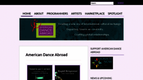 What Americandanceabroad.org website looked like in 2020 (4 years ago)