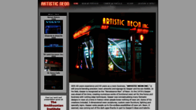 What Artisticneon.com website looked like in 2020 (4 years ago)