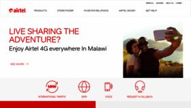 What Airtel.mw website looked like in 2020 (4 years ago)