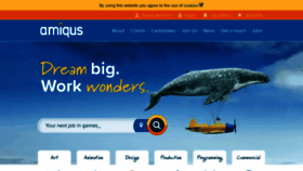 What Amiqus.com website looked like in 2020 (4 years ago)