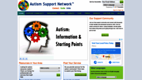 What Autismsupportnetwork.com website looked like in 2020 (4 years ago)