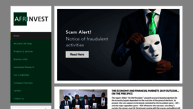 What Afrinvest.com website looked like in 2020 (4 years ago)