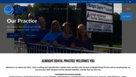 What Albrightdentalpractice.com website looked like in 2020 (4 years ago)