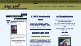 What Artistsonthebluff.org website looked like in 2020 (4 years ago)