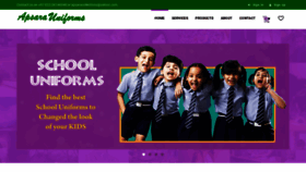 What Apsarauniforms.com website looked like in 2020 (4 years ago)