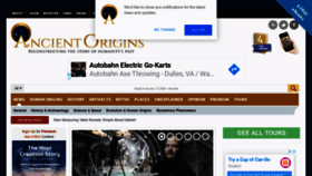 What Ancient-origins.net website looked like in 2020 (4 years ago)