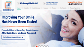 What Affordabledentalcaremi.com website looked like in 2020 (4 years ago)