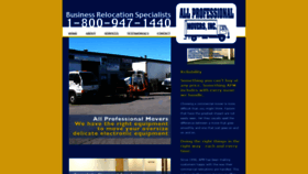 What Allprofessionalmovers.com website looked like in 2020 (4 years ago)