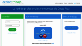 What Acciontrabajo.co.cr website looked like in 2020 (4 years ago)