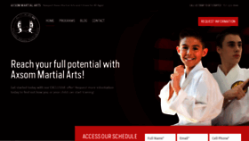 What Axsommartialarts.com website looked like in 2020 (4 years ago)