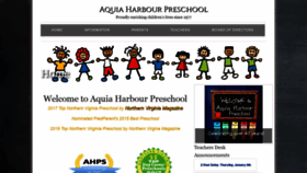 What Aquiaharbourpreschool.org website looked like in 2020 (4 years ago)