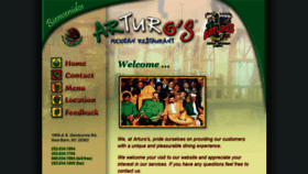What Arturosdining.com website looked like in 2020 (4 years ago)