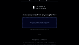 What Acapella-extractor.com website looked like in 2020 (4 years ago)