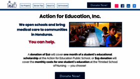 What Action4education.org website looked like in 2020 (4 years ago)