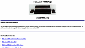 What Atari7800.org website looked like in 2020 (4 years ago)